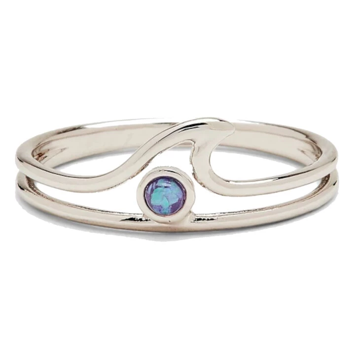 Pura Vida Bracelets Women's Opal Wave Ring 3 Pura Vida Bracelets Women's Opal Wave Ring