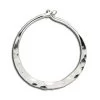 Mark Steel Jewelry Women's 17mm Sterling Silver Hammered Thin Wire Hoop Earring